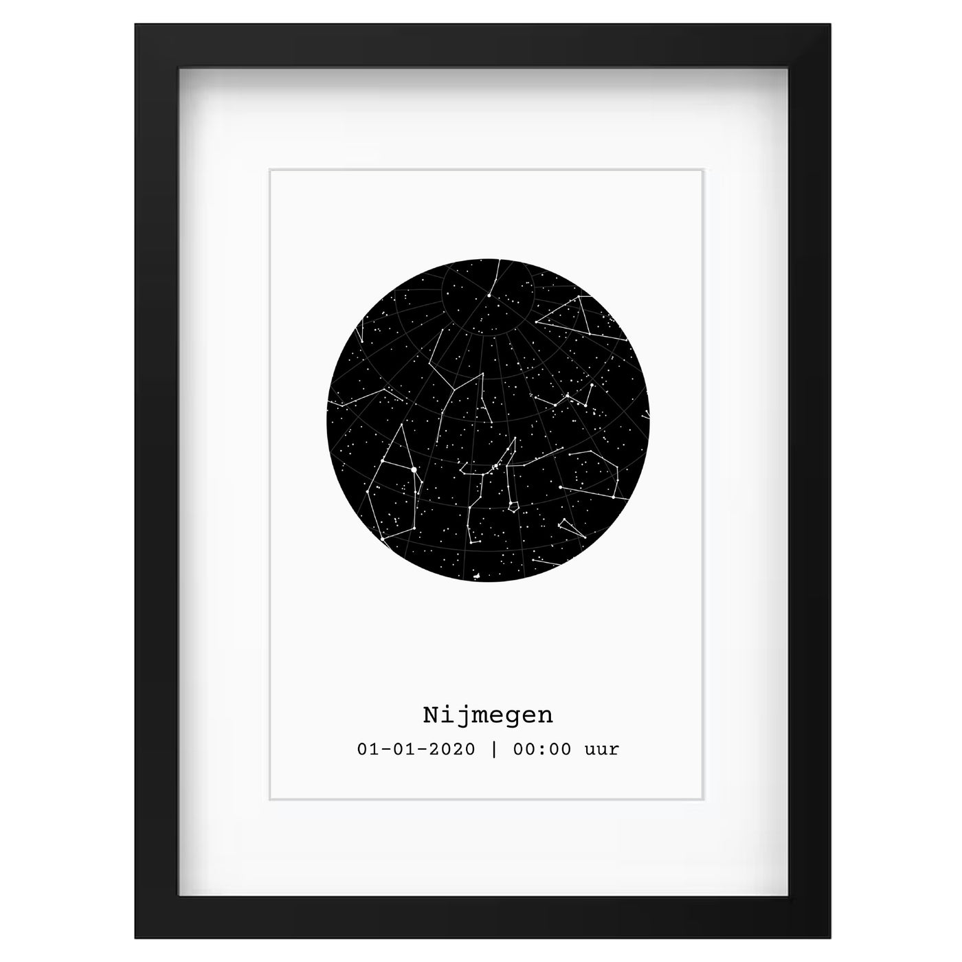 Poster sterren - starmap - sterrenkaart - met lijst - ster cadeau