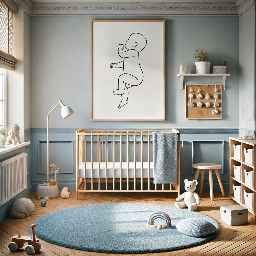 Poster 1:1 Schaaltekening van Baby