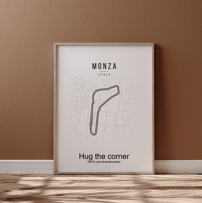 Circuit Monza poster met tekst.