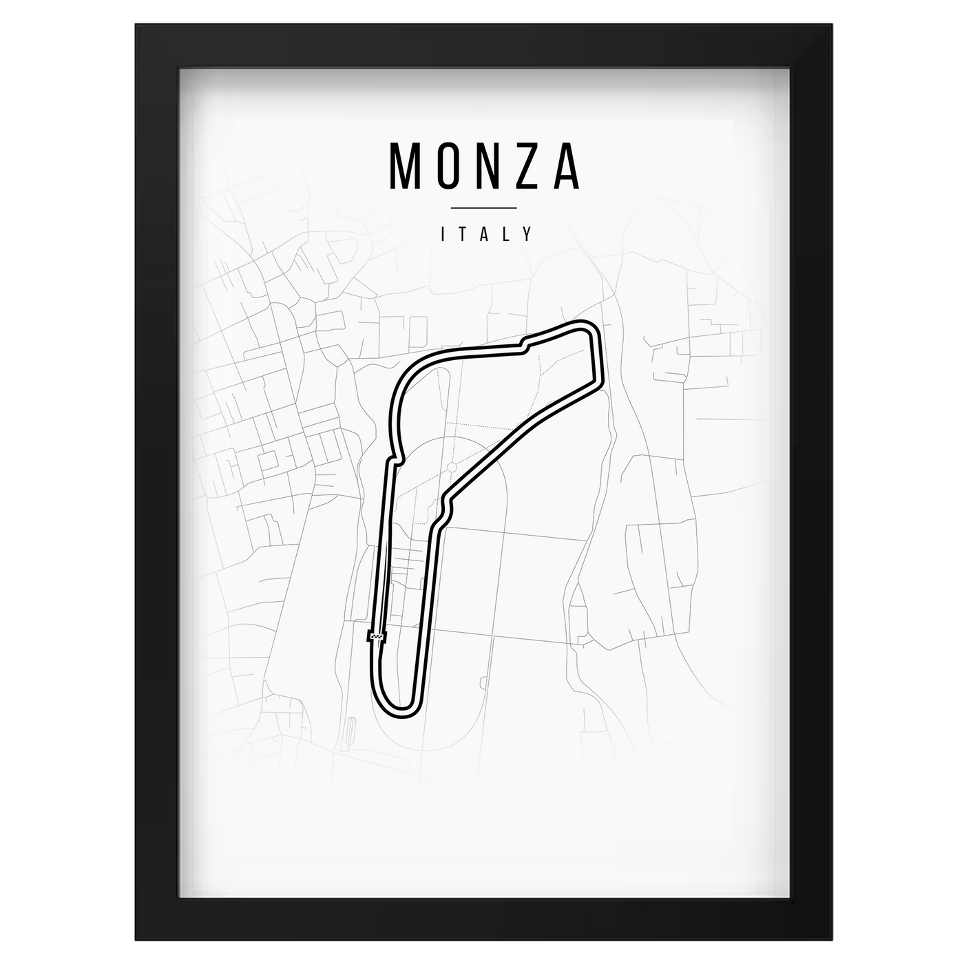 Monza Circuit lijntekening voorbeeld 