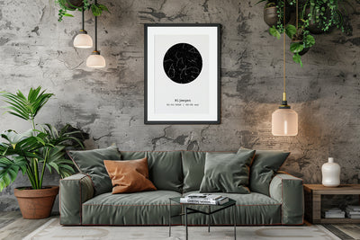 Poster sterren - starmap - sterrenkaart - met lijst - ster cadeau